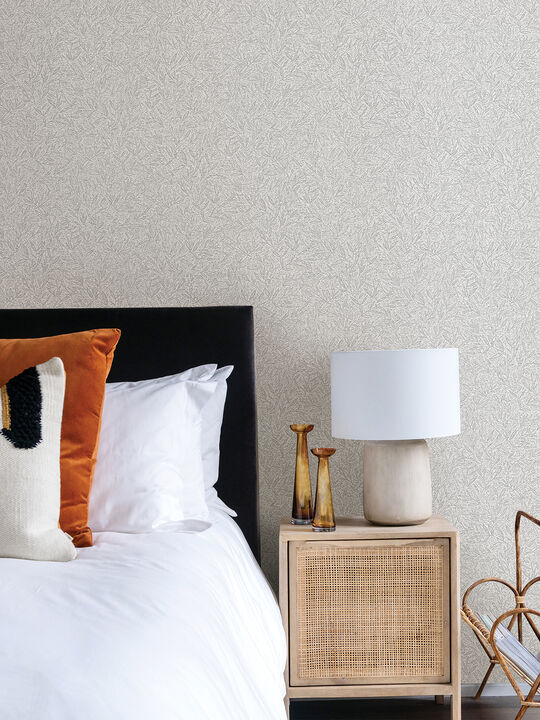 Sayuri Silver Leaf Trail Wallpaper (Set of 2)