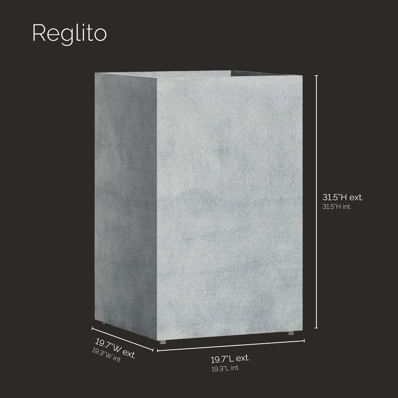 COSAPOTS Reglito Tall Square Planter &ndash; Fiberglass Indoor/Outdoor and Weather-Resistant Large Planter.