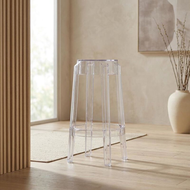 Acrylic Backless Counter Stool, Clear Color image number 5