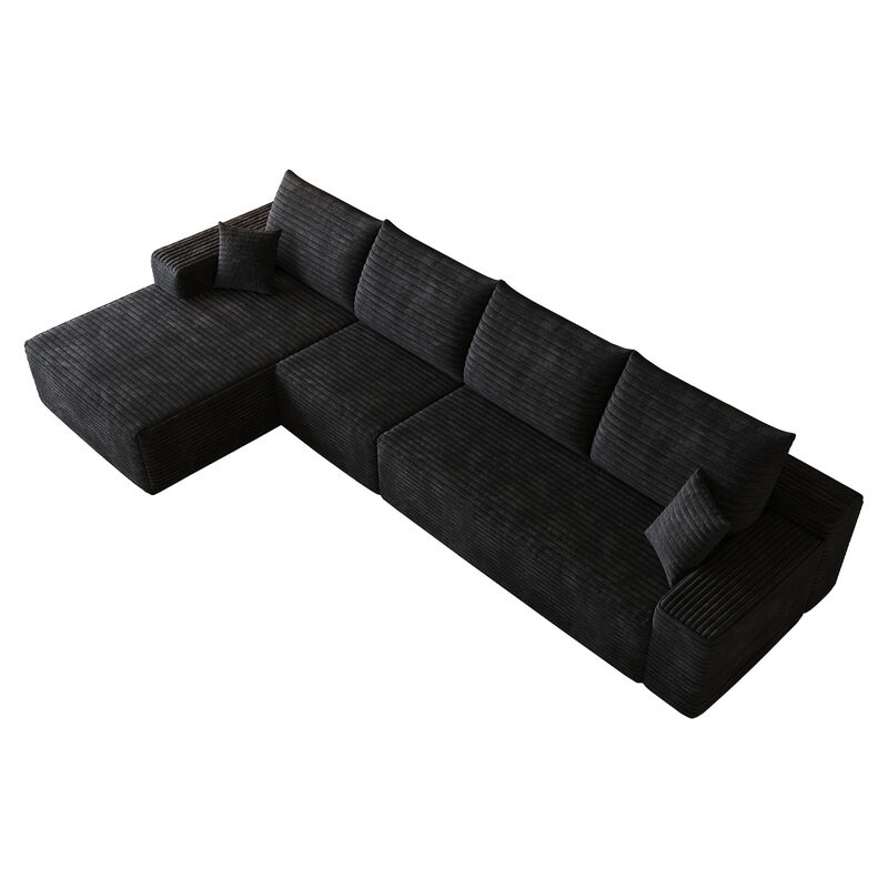 Watvit 135" L-Shape  Cloud Sectional Couch image number 5