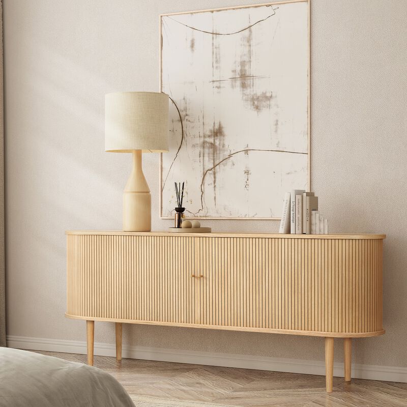 SLIDDO 71 Sideboard with sliding doors.