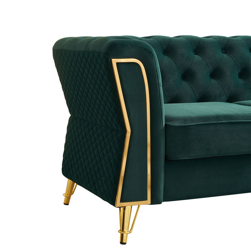 Marpwo Tufted Velvet Sofa image number 4