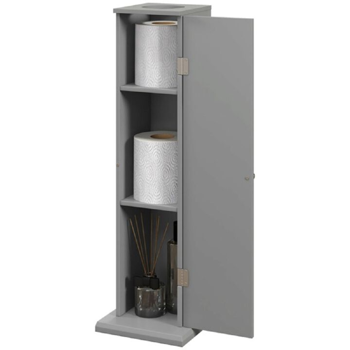 Compact Bathroom Cabinet with Adjustable Shelves, 1 Door, and Anti-Tip Design for Small Spaces