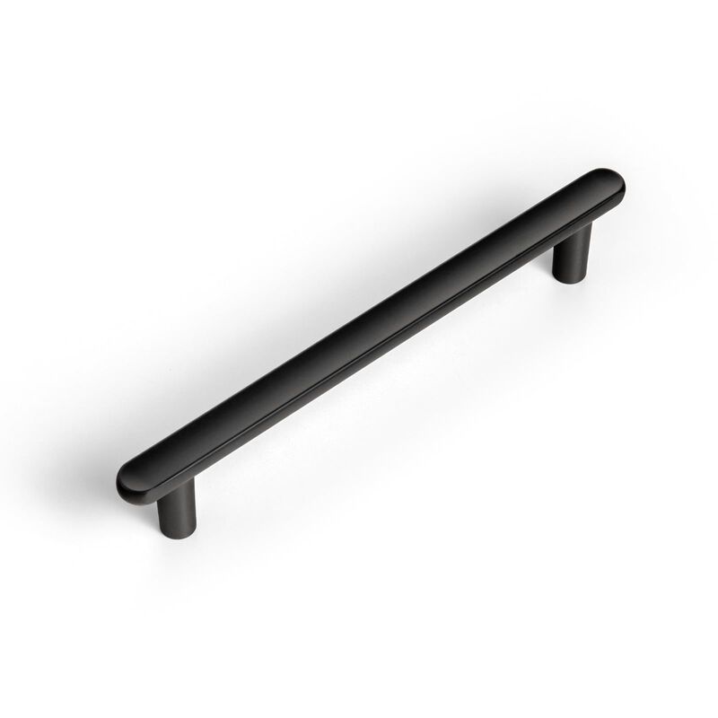 Goo-Ki 6 Pack 5"" Classic Curvature Matte Black Cabinet Handles - Timeless Appeal Meets Modern Functionality for Kitchen Drawer