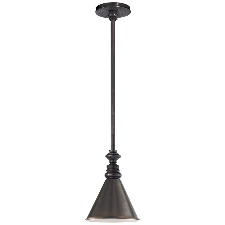 Boston Pendant in Bronze with Mini Slant Shade