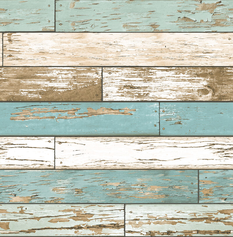 Juda Blue Scrap Wood Wallpaper image number 0