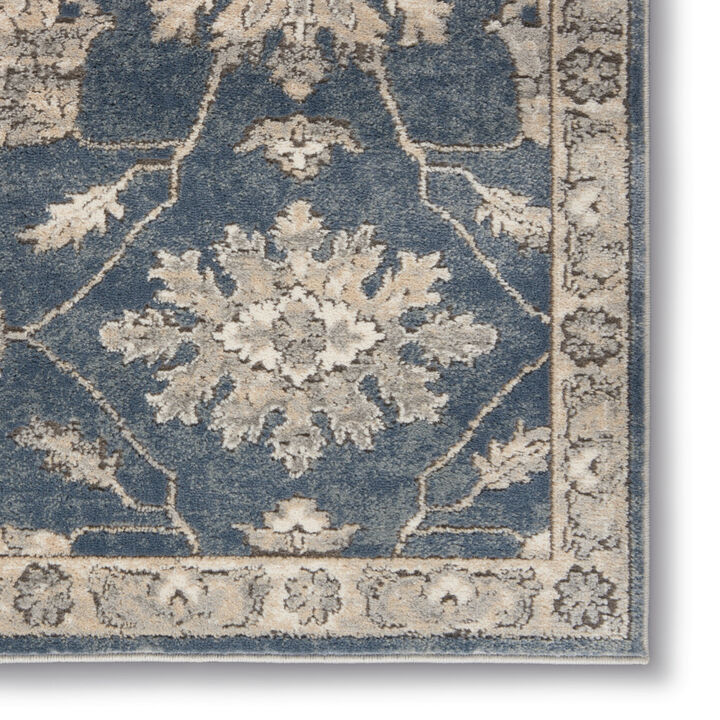 HomeRoots Floral Medallion Power Loom Area Rug