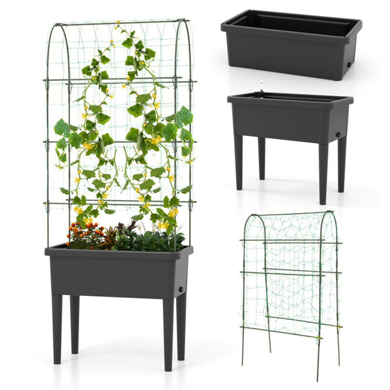 Elevated Garden Bed Planter Box for Flowers and Vegetables
