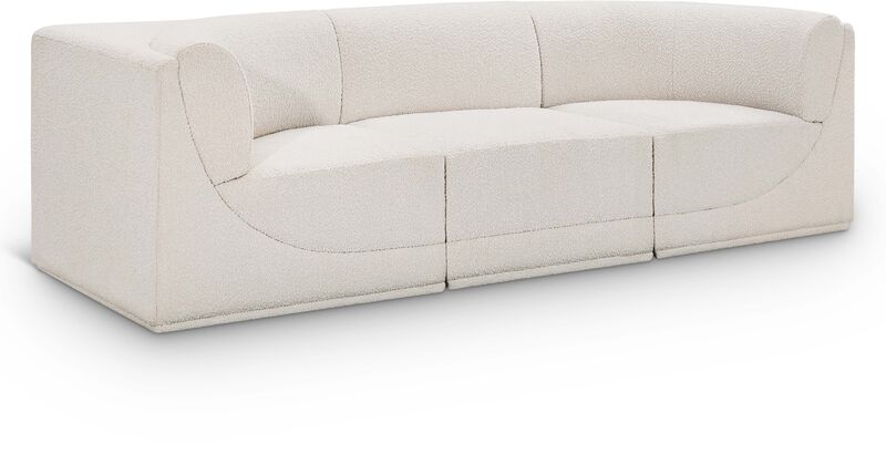 Meridian Furniture Ollie Cream Boucle Fabric Modular Sofa image number 0