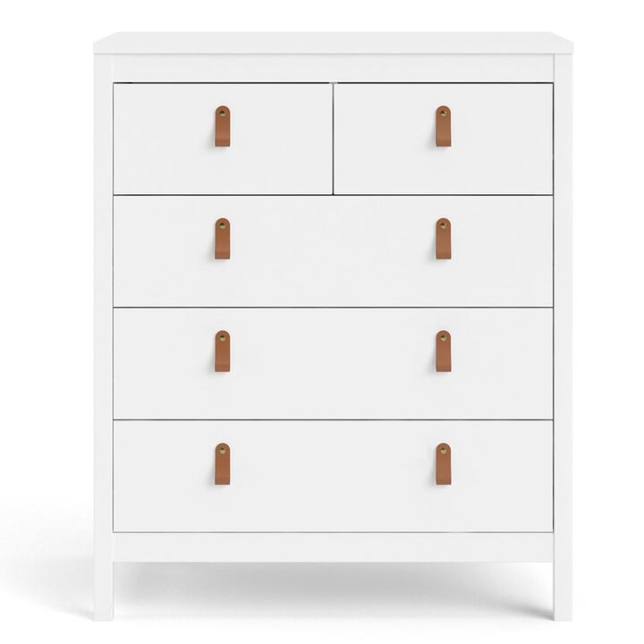 Tvilum Madrid 5 Drawer Chest , White