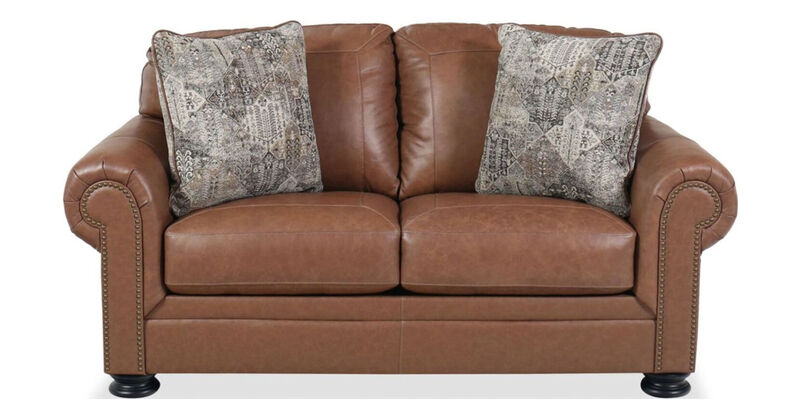 Carianna Leather Loveseat image number 0