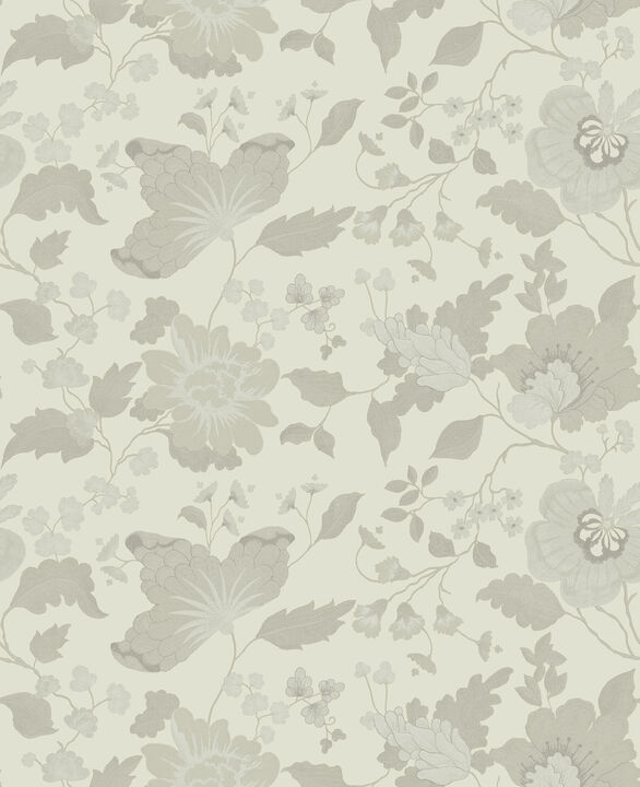 Vittoria White Floral Wallpaper