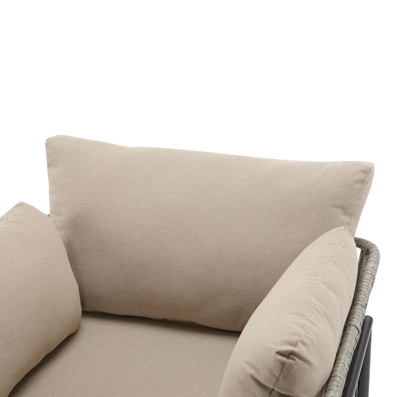 MeraxRope Weave Design Lounge Chair for  Indoor and Outdoor