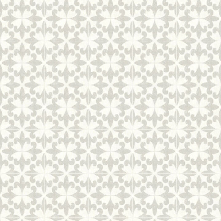 Remy Light Grey Fleur Tile Wallpaper