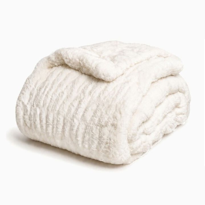 L.A. Escapade Large Faux Fur Throw Blanket