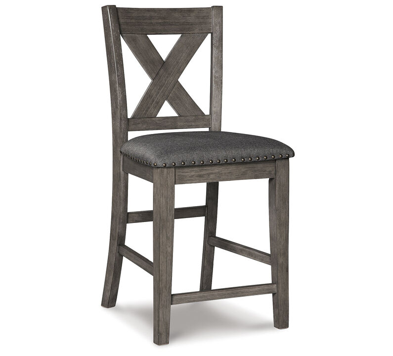 Caitbrook X Back Counter Height Bar Stool (Set of 2)