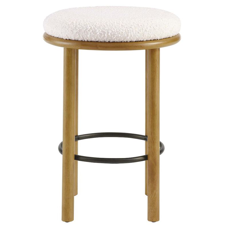 Fable Boucle Fabric Counter Stools Set of 2 image number 4