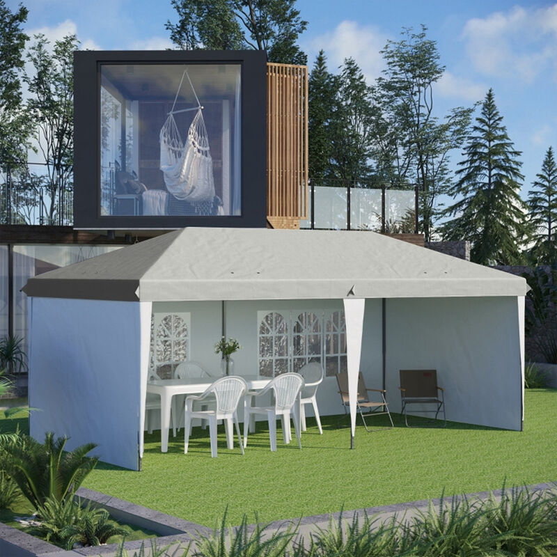 Pop-Up Canopy Party Tent with 4 Sidewalls for Outdoor Events