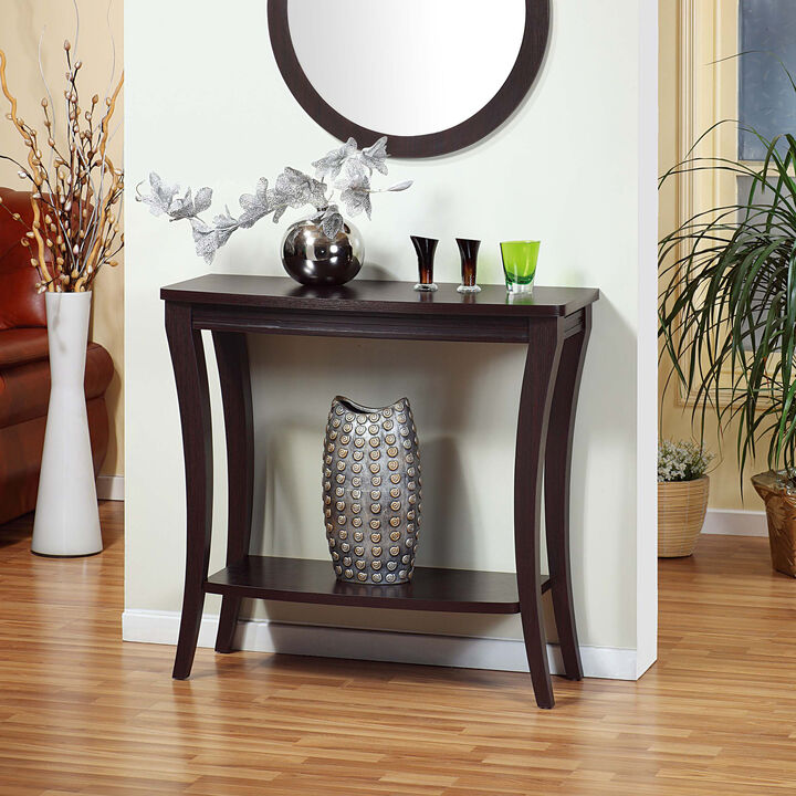 Red Cocoa Entryway/Hallway Console with Bottom Open Shelf