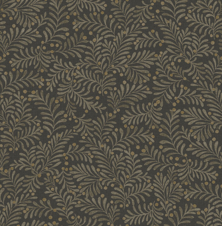 Chrysantha Black Berry Branches Wallpaper