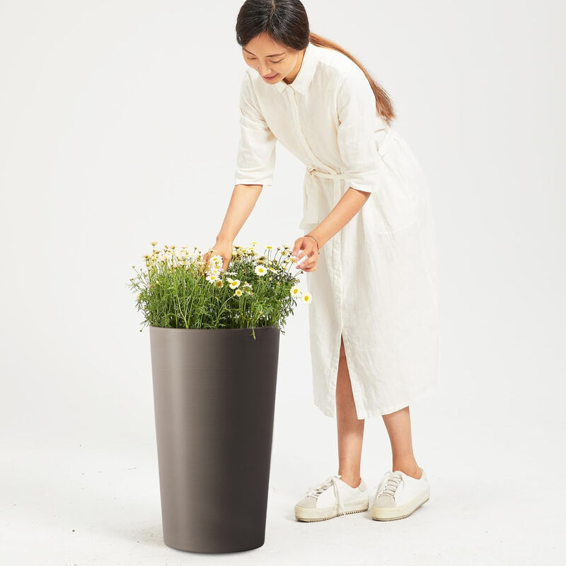 WOW PIONEER Modern Tall Planter Boxes Indoor Outdoor Medium Large Plants Porch Patio Garden Balcony Home Decor image number 6
