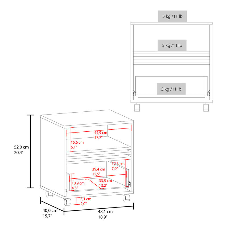Baldwin City Nightstand, Bedroom, Light Oak/Black