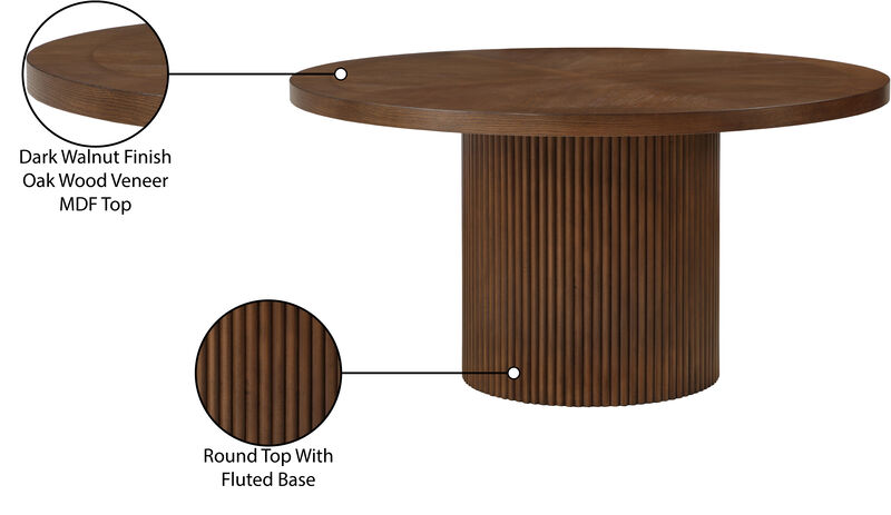 Meridian Furniture Belinda Brown Oak Veneer Dining Table