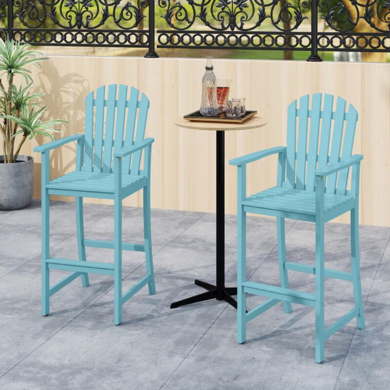 Hivvago Tall Adirondack Chair with Armrests and Footrest for Deck image number 4