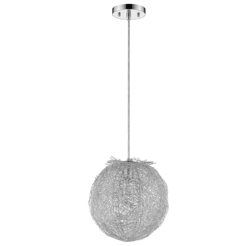 Hivvago Contemporary Silver Globe Pendant Hanging Light