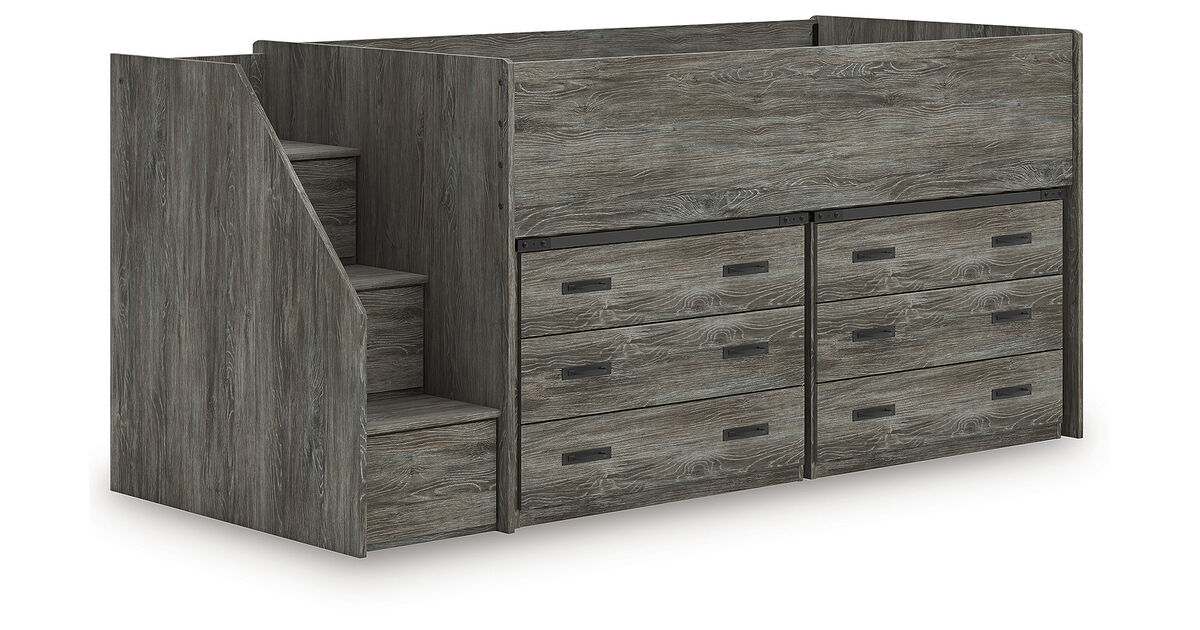 Frandern Twin Loft Bed with Drawer Storage