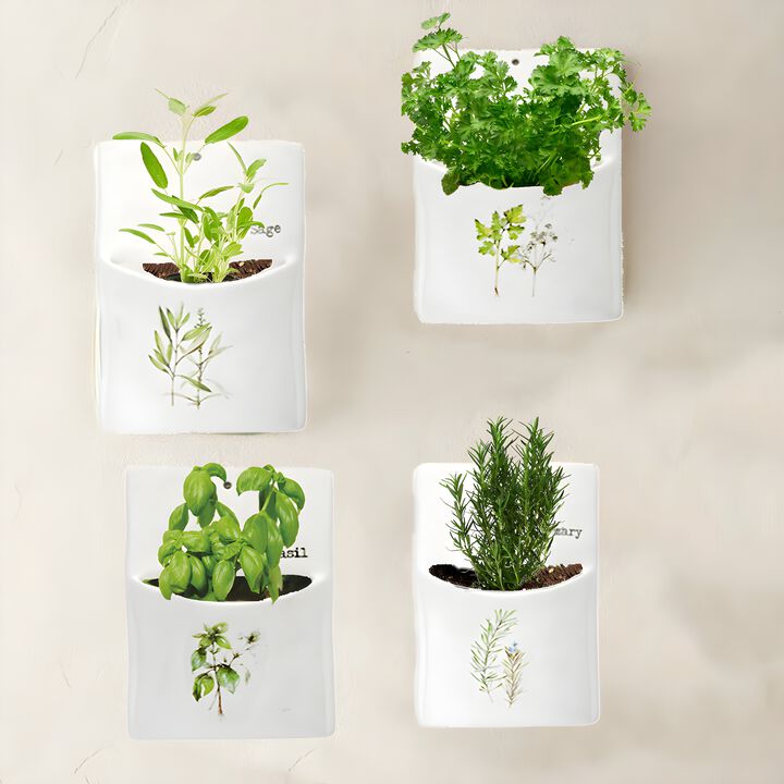 Wall Pocket (Set of 4) &ndash; Decorative Hanging Storage for Home Organization and Decor