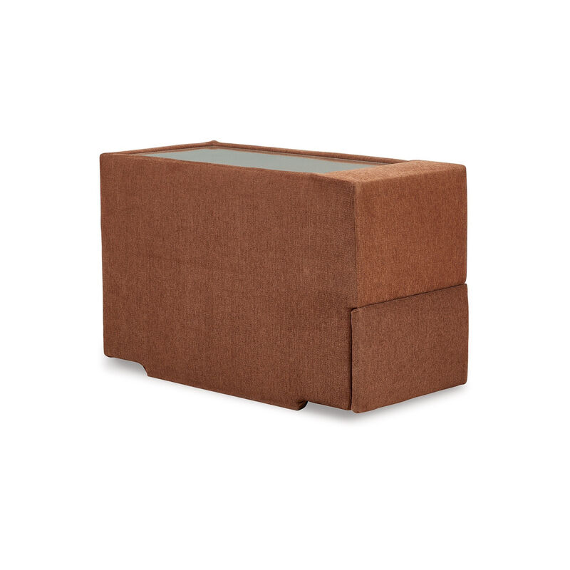 Meso Modular Console Side Table with Storage, Orange Nuvella, 37 Inch