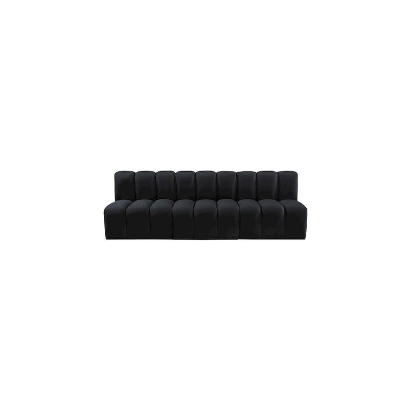 Meridian Furniture Arc Black Velvet Modular Sofa