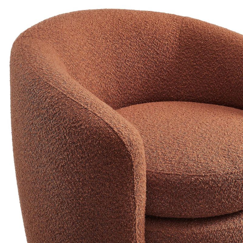 Affinity Upholstered Boucle Fabric Curved Back Armchair image number 6