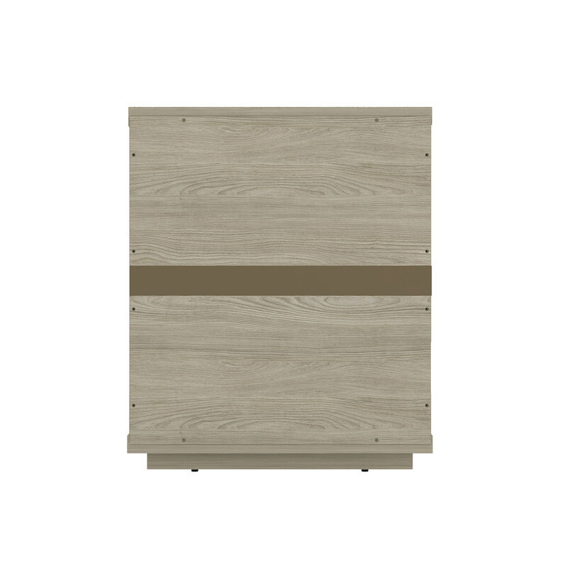 Evelyn Narrow 1-Drawer Nightstands in Gray (Set of 2)