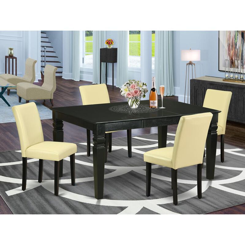 East West Furniture Dining Room Set Black