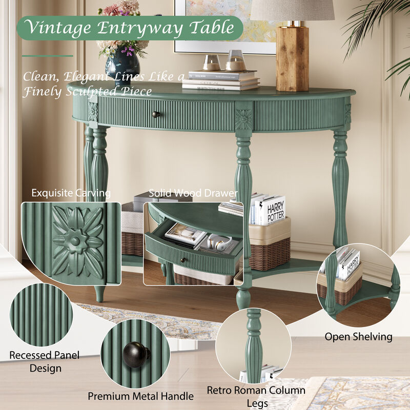 Muxtur Half Moon Console Table image number 4
