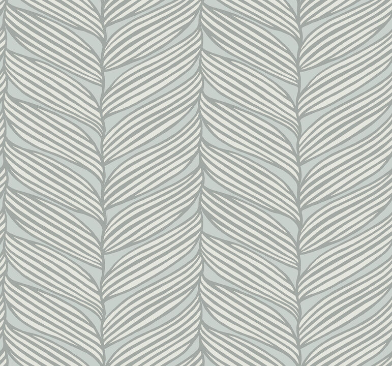 Luminous Leaves Spa & Silver Wallpaper