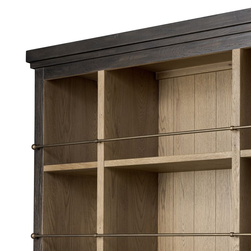 Alistair Smoked Black Bookcase