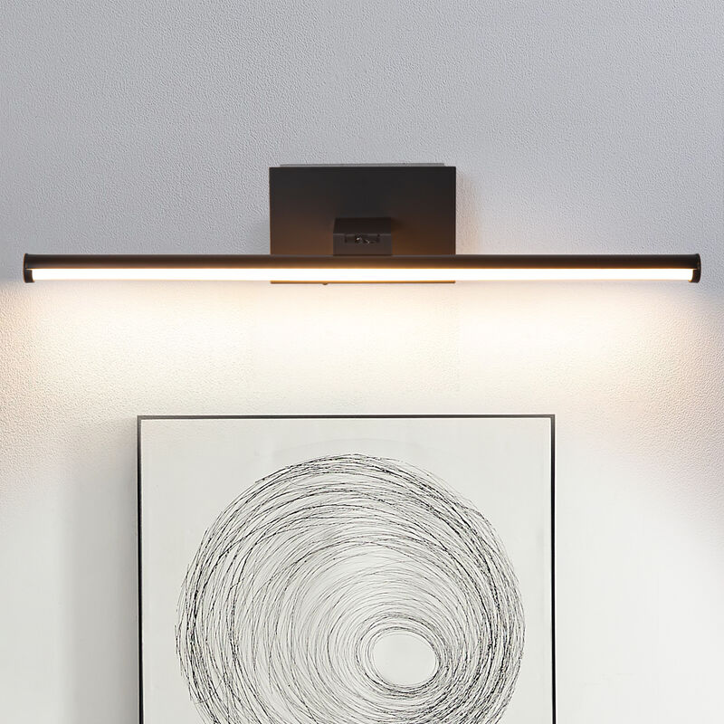 15.8" Modern Black Battery-Powered Integrated LED Rechargeable Picture Light with Remote