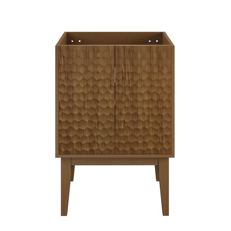 Bosse 24" Freestanding Bathroom Vanity Cabinet without Top in Brown Oak image number 0
