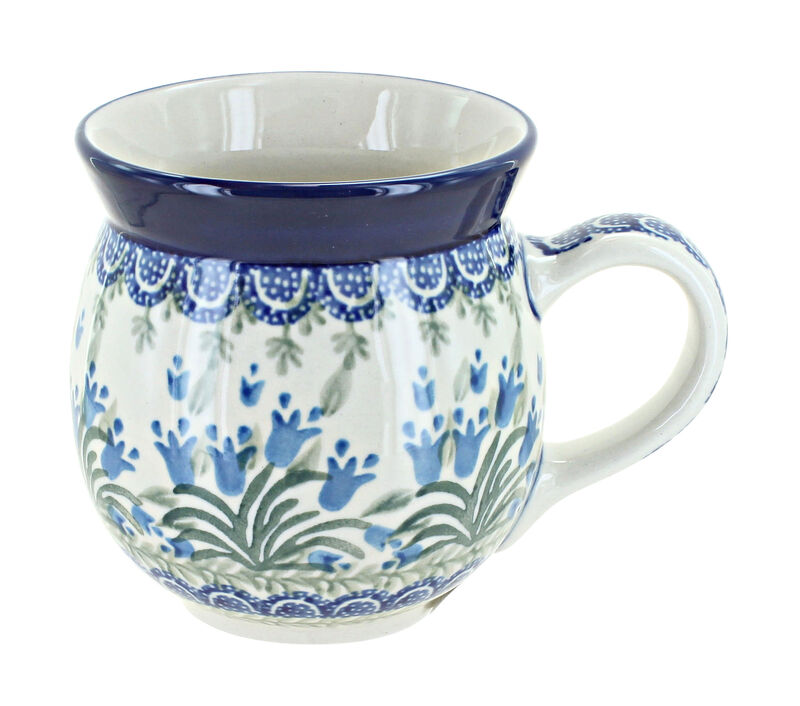 Blue Rose Polish Pottery Mardi Gras Bubble Mug