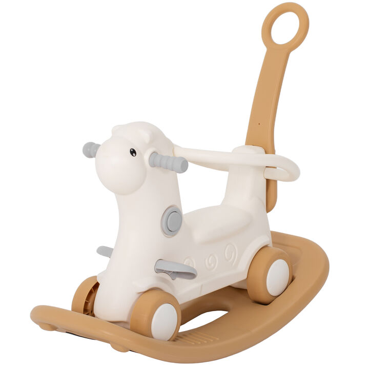 BreeBe 4-in-1 Kids Rocking Horse with Parent Push Handle