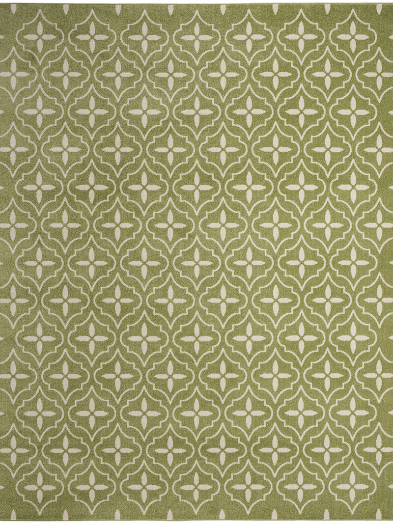 Nourison Essentials NRE04 Green/Ivory 8' x 10' Rug