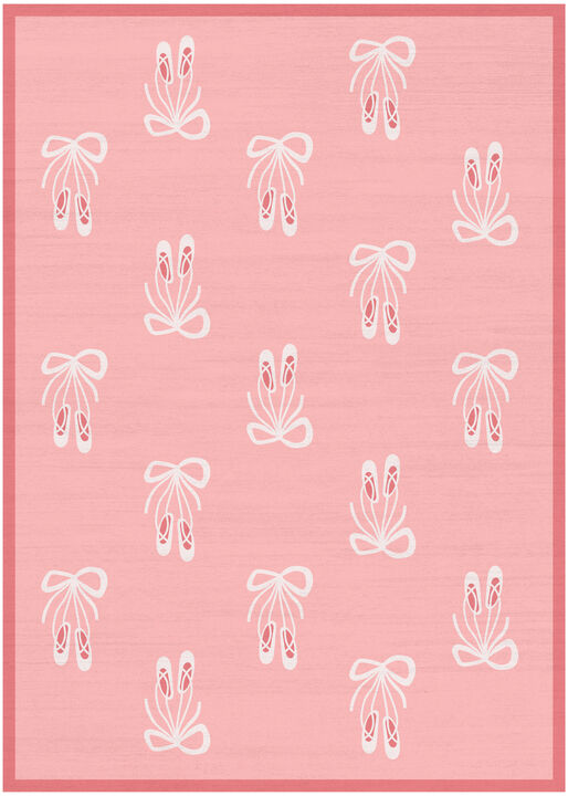 HomeRoots Ballet Slipper Youthful Washable Area Rug