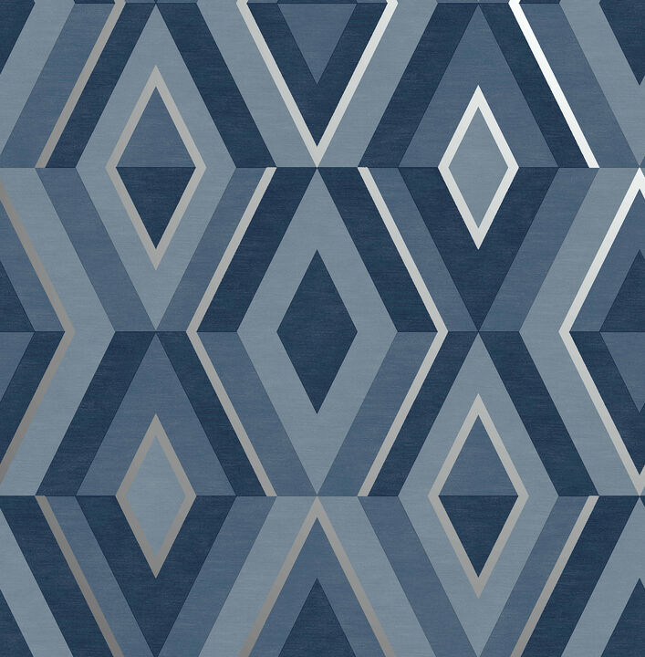 Shard Blue Geometric Wallpaper (Set of 2)