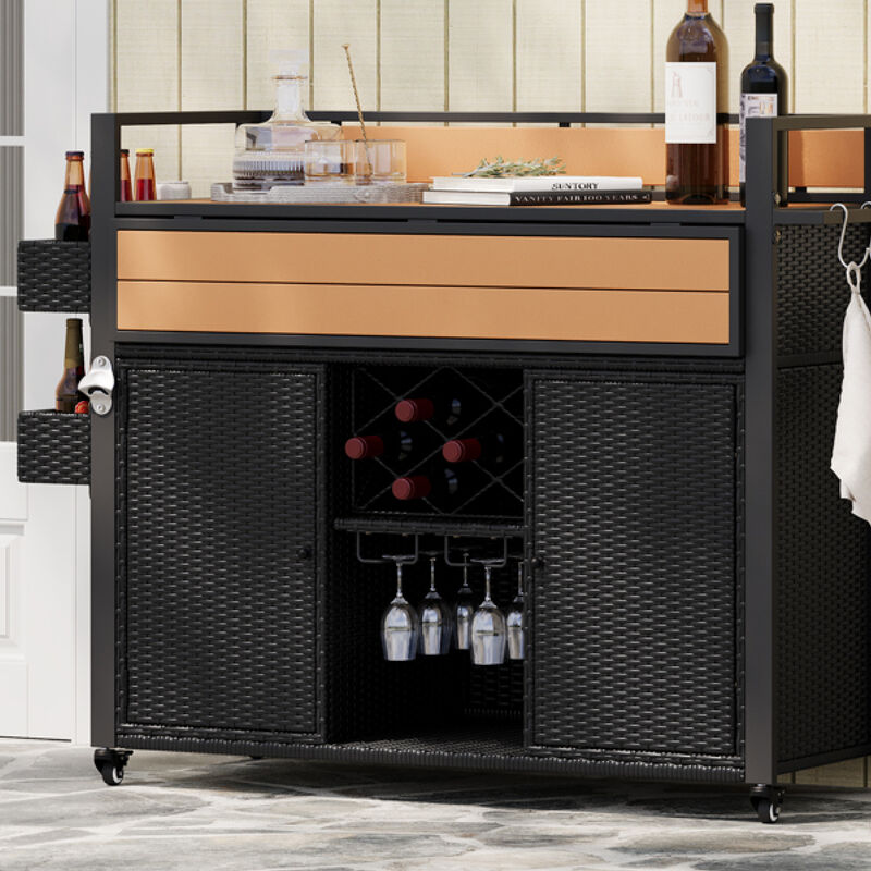 ELEMENT ACE Premium Outdoor Rolling Grill Cart with Foldable Tabletop and Ample Storage image number 8