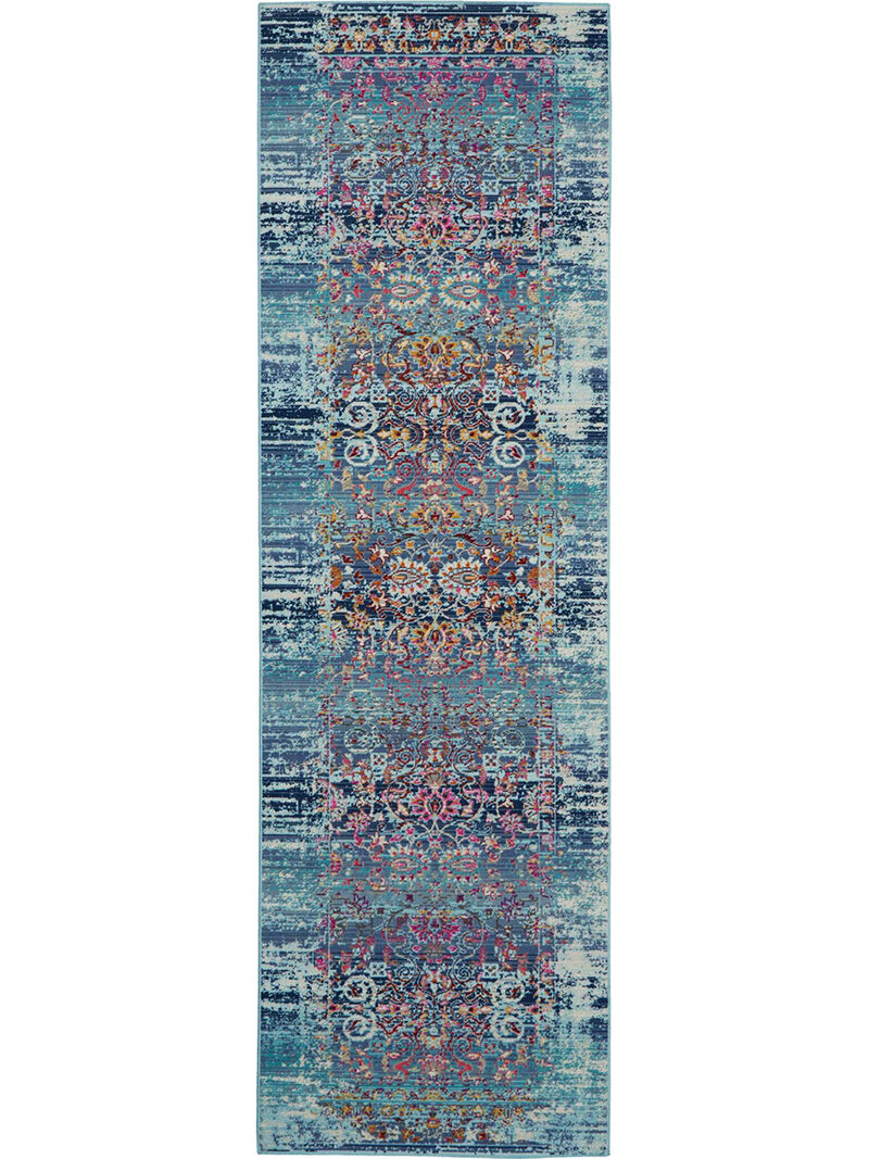 Vintage Kashan VKA02 Blue 2' x 6' Rug