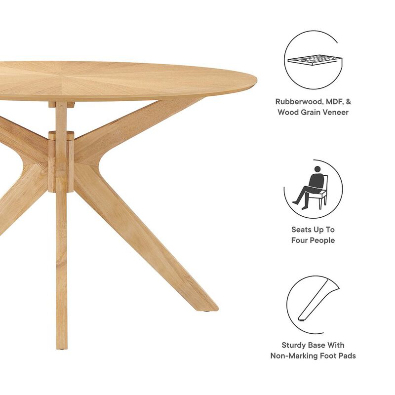 Crossroads 47" Round Wood Dining Table image number 2