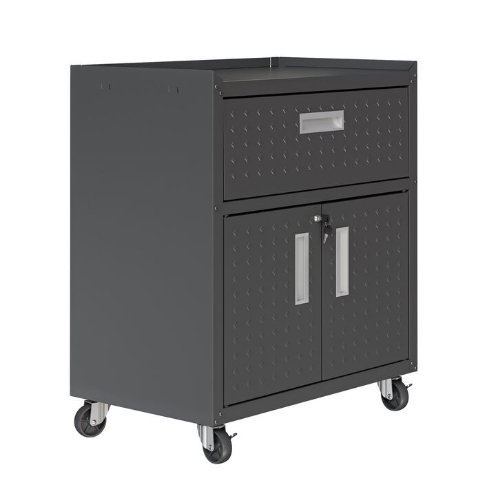Fortress Dark Gray Rolling Cabinet